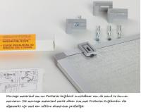 Krijtbord ProSeries met aluminium profiellijsten, op maat gemaakt (nr 1)