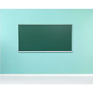 Schoolbord emaille, krijt groen, voor vaste muurmontage.