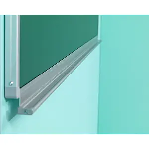 Schoolbord emaille, krijt groen, voor vaste muurmontage.