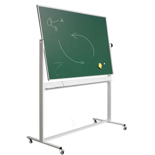 Kantelbord whiteboard, dubbelzijdig krijt groen